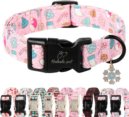 Christmas Dog Collar for Medium Dogs by Babolepet