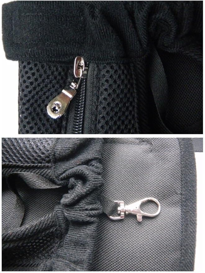 Pet Dog Puppy Cat Carrier Five Holes Backpack Double Shoulder Straps Canvas - Image 6