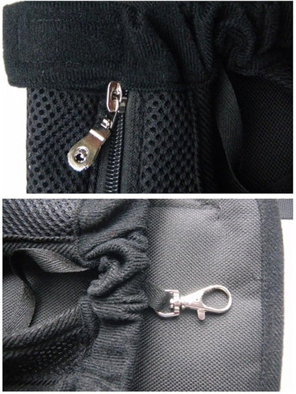 Pet Dog Puppy Cat Carrier Five Holes Backpack Double Shoulder Straps Canvas - Image 6