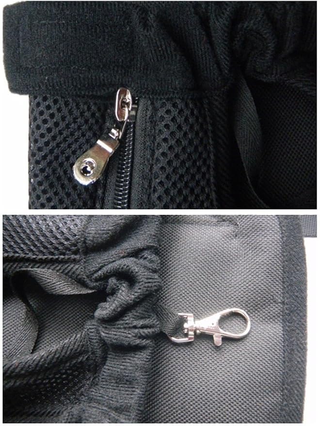 Pet Dog Puppy Cat Carrier Five Holes Backpack Double Shoulder Straps Canvas - Image 7
