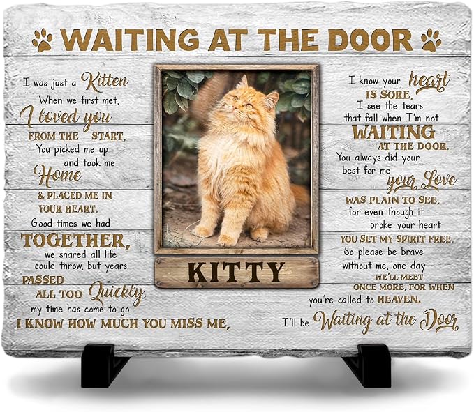 Personalized Cat Memorial Stone, Headstones Gift by KILYHOME