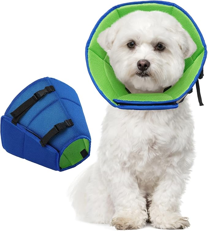 Dog Cone Collar After Surgery for Medium Dogs, Adjustable Soft Recovery Cone by LETSQK