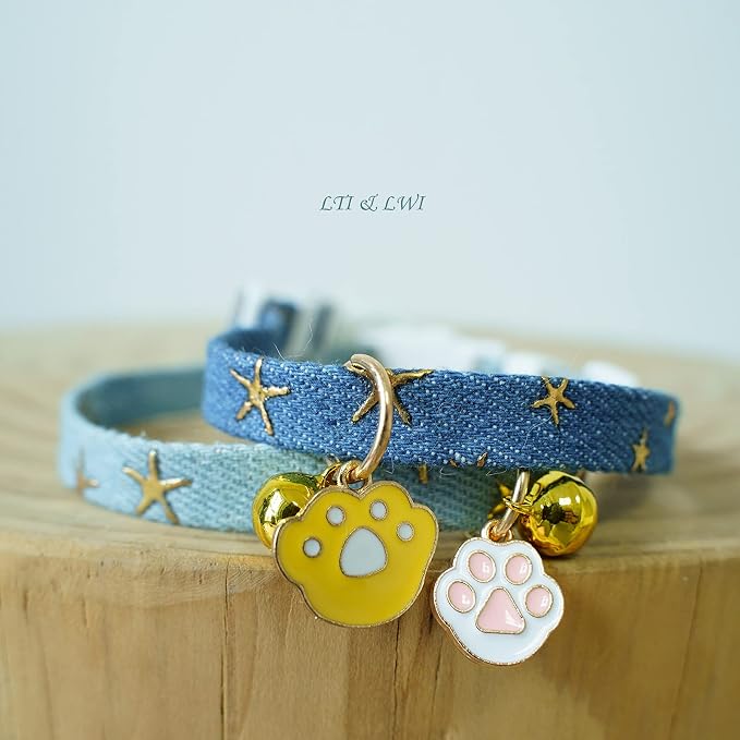 2 Pack Denim Breakaway Cat Collars - Image 3