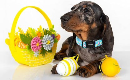 DOGWONG Easter Dog Collar, Colorful Egg Dog Collar Soft Durable Adjustable - Image 5