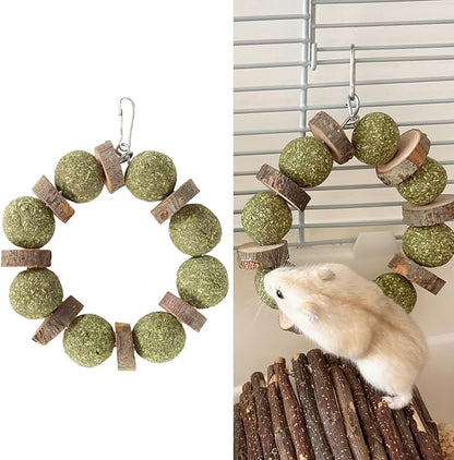 Wood and Straw Chew Toys, Edible and Non, Promote Teeth, Nutritious, - Image 9