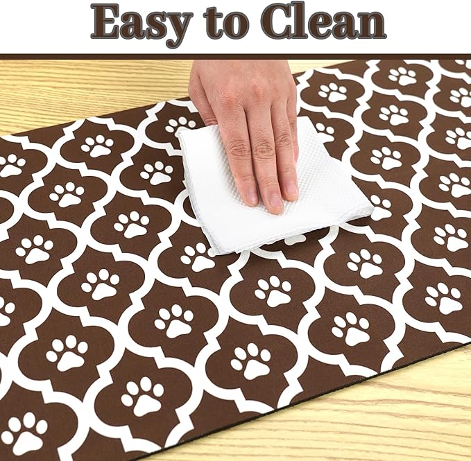 Dog Food Mat 16X24 Inch Pet Feeding Absorbent Mats - Image 6