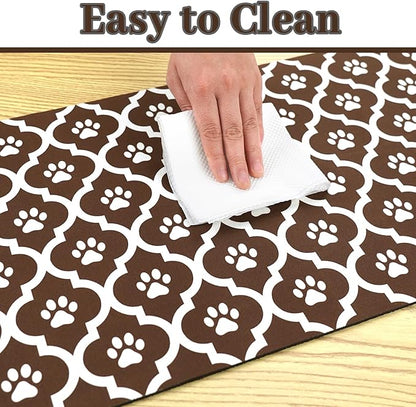Dog Food Mat 16X24 Inch Pet Feeding Absorbent Mats - Image 6
