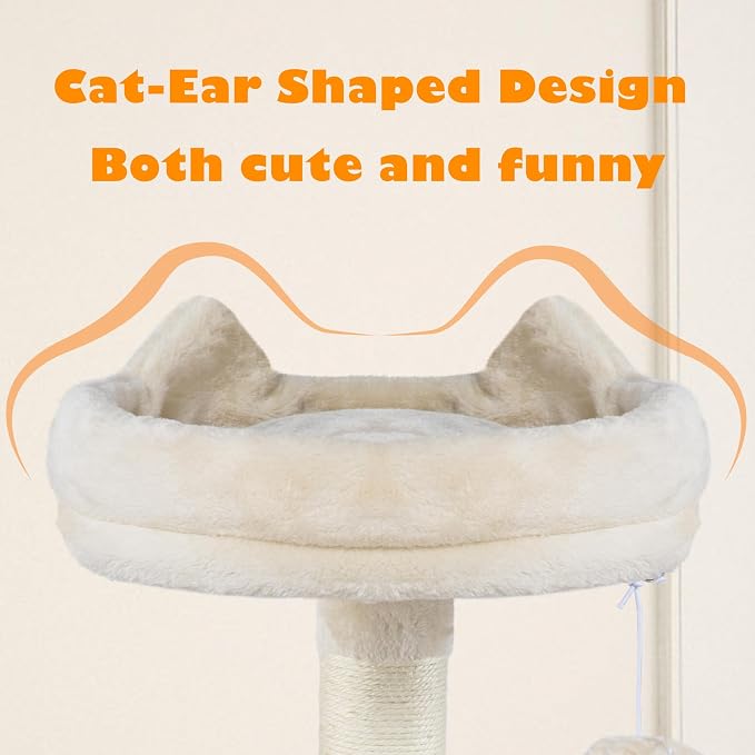 Yaheetech 62.5inches Cat Tree Cat Tower Kitten Condo - Image 8