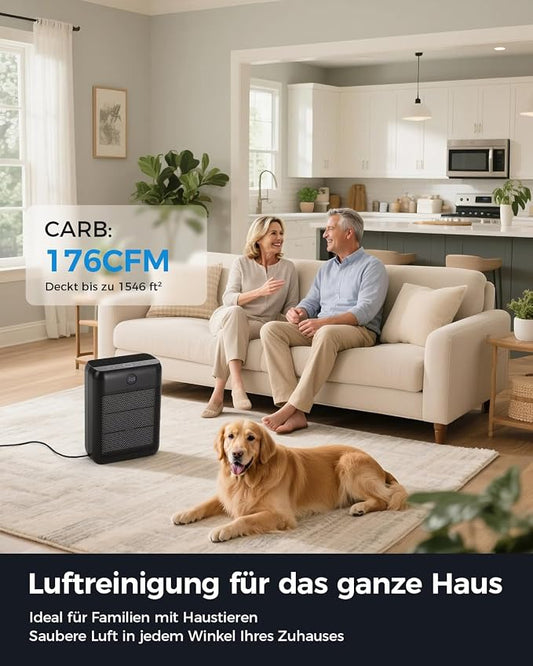 Slevoo Air Purifier for Home Large Room, H13 True HEPA Filter Air Purifiers & 3 - Image 2