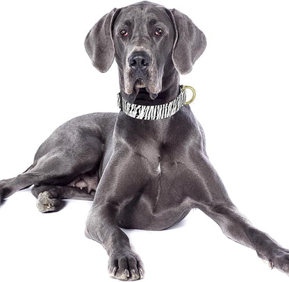 Reflective Dog Collar for Large Dogs, Cute Boho Adjustable Heavy-Duty Nylon - Image 2