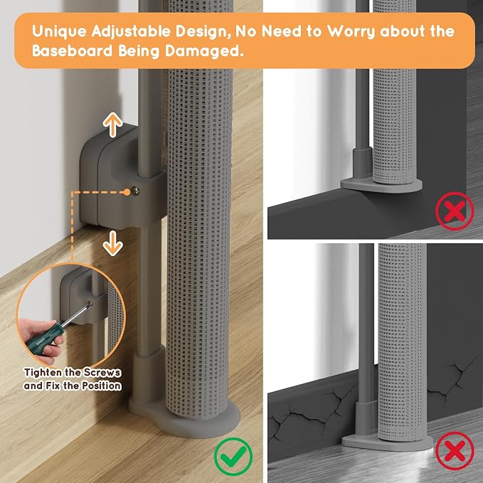 Retractable Baby Gate for Stairs, Automatic Tension, One-Hand Operation - Image 6