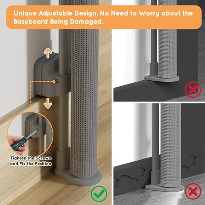 Retractable Baby Gate for Stairs, Automatic Tension, One-Hand Operation - Image 6