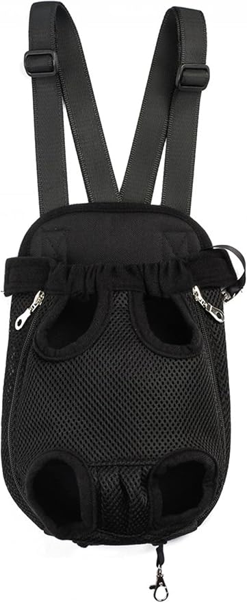 Pet Dog Puppy Cat Carrier Five Holes Backpack Double Shoulder Straps Canvas by MOJUN
