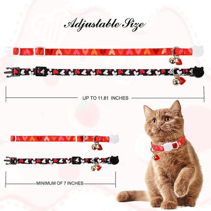 Unique Style Paws Valentine's Day Cat Collar, Cute Cat Collars - Image 6