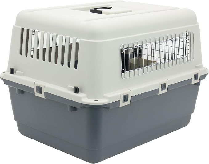SportPet Designs Plastic Kennels Rolling Plastic Wire Door Travel Dog Crate - Image 4