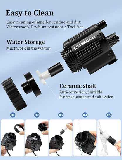 Electric Aquarium Gravel Cleaner 6 in 1 Automatic Fish Tank Cleaning Tools - Image 5