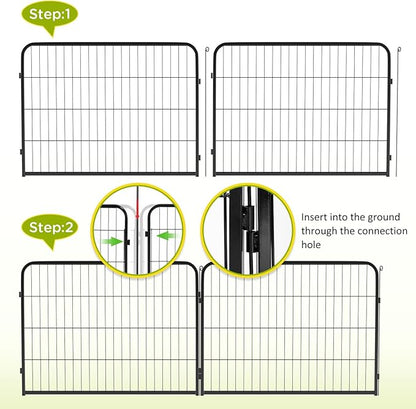BestPet | Dog Playpen | 24 Inch, 6 Panels | Heavy Duty Metal Pet Exercise Pen | - Image 5
