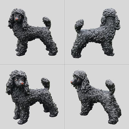 Poodle Statue Outdoor Decorations – Outdoor Dog Statue Standing Black Poodle - Image 8