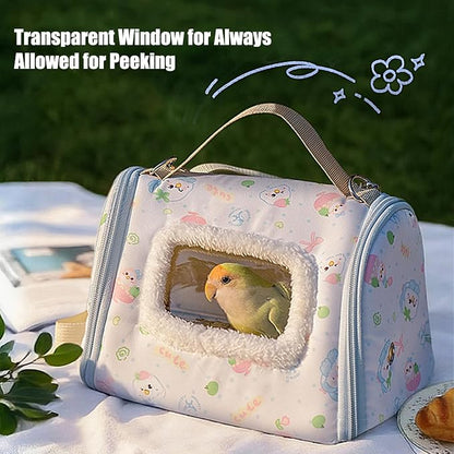 Portable Bird Travel Carrier, Transparent Window Visibility, 23.5x18x16cm - Image 5