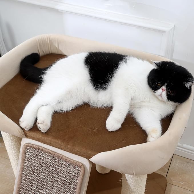 SHENGOCASE Modern Cat Tree Tower, Extra Large Platform Couch Sofa Bed - Image 4