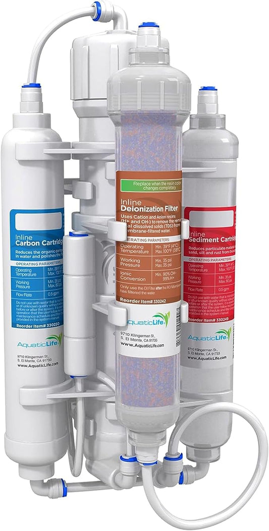 Aquatic Life RO Buddie 4-Stage Reverse Osmosis Deionization Water Filter System by AQUATICLIFE