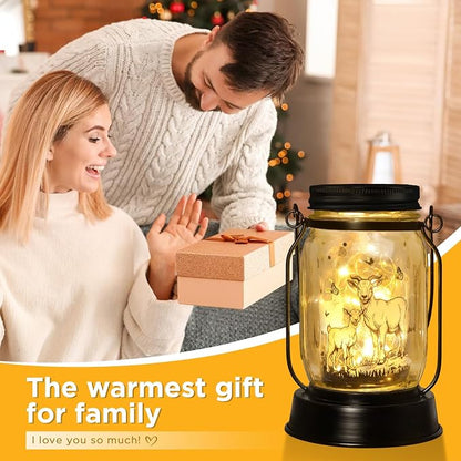 Goat Gifts for Women/Men Goat Solar Lanterns Mom Birthday Animal Lovers Lantern - Image 3