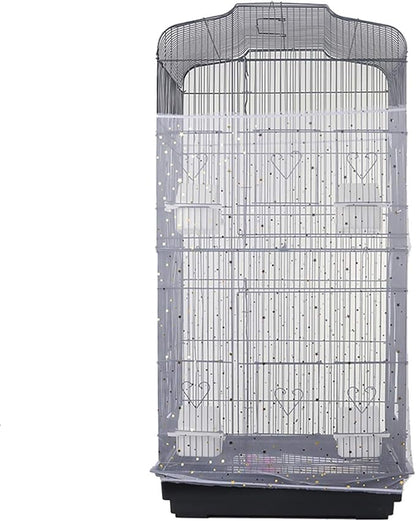 QBLEEV Extra Large 29.5" Mesh Bird Seed Catcher, Bird Cage Guard Cover by QBLEEV