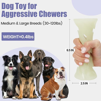 Glow in The Dark Dog Chew Toy, Rubber Dog Toys to Keep Them Busy, Interactive - Image 5