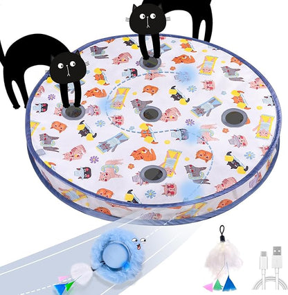 ORSDA Interactive Cat Toys Ball, Automatic Fast Rolling Ball in Pouch, Hide and by ORSDA