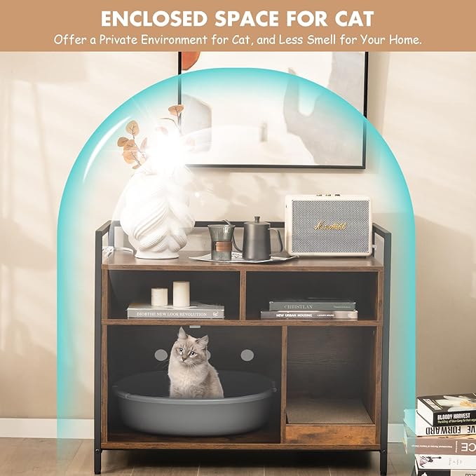Giantex Cat Litter Box Enclosure - Image 7