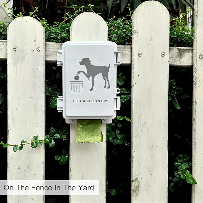 Dog Poop Bag Holder Outdoor Wall Mounted Doggie Poop Bags Storage Dispenser - Image 3