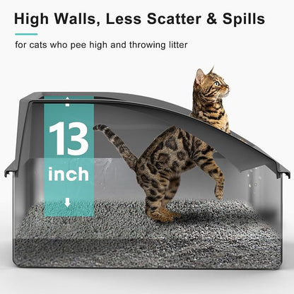 Stainless Steel Litter Box | XXL Deepened 8" Design Enclosed Box - Image 2