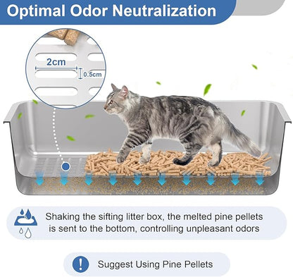 Stainless Steel Sifting Litter Box - Image 3