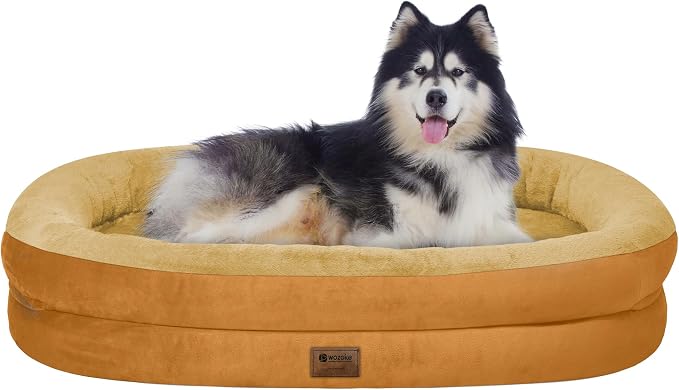 Orthopedic Waterproof Large Dog Bed: Memory Foam Washable Dog Bed by Wozoke