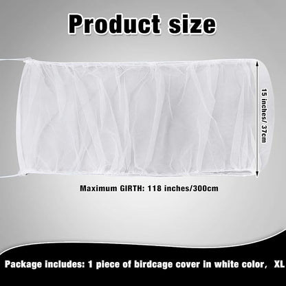 Shappy Large Bird Cage Seed Catcher, Bird Cage Cover Net Skirt Guard, - Image 2