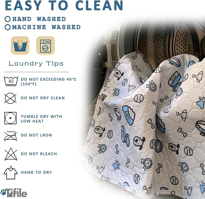 Washable Pee Pads for Dogs, 2 Pack Reusable Puppy Pads, Absorbent Whelping - Image 6