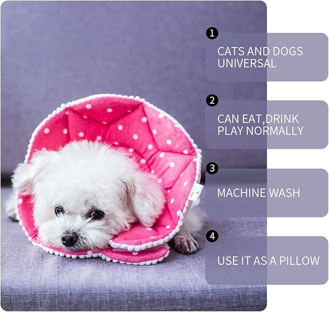 Adjustable Dog Cat Cone, Soft Recovery Cat Cone Collar, Dog Protective Collar - Image 4