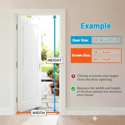 Premium Magnetic Screen Door, Heavy-Duty Reinforced Mesh, Ultra-Dense Weave - Image 2
