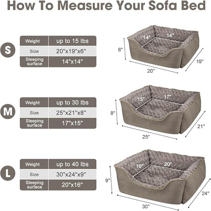JOEJOY Rectangle Dog Bed for Large Medium Small Dogs - Image 4