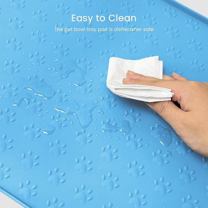 Dog Food Mat Anti-Slip Silicone Dog Bowl Mat Thicker Pet Placemat Waterproof - Image 9