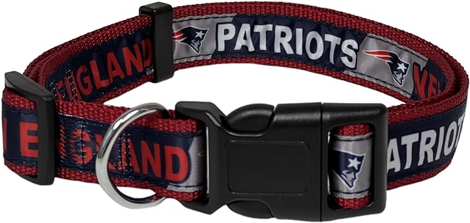 NFL PET Collar New England Patriots Dog Collar, Large Football Team Collar - Image 2