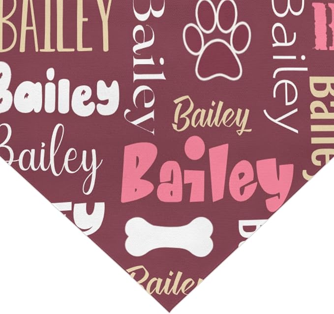 Personalized Dog Bandanas Custom Neckwear Name Button Anti-loosening Dog Scarf - Image 2