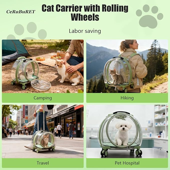 Transparent & Fully Breathable Hard Cat Carrier - Image 5