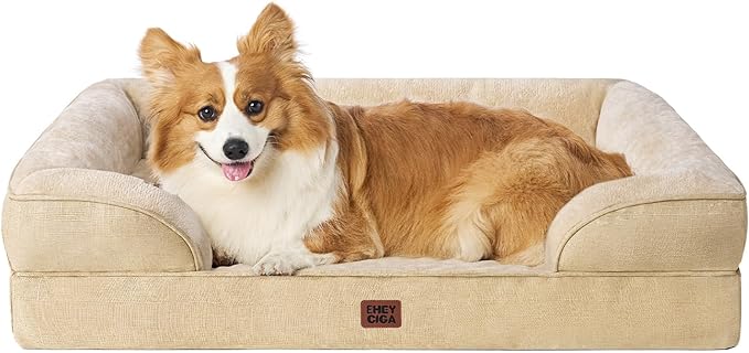 EHEYCIGA Orthopedic Dog Beds for Large Dogs, Waterproof Memory Foam Large Pet by EHEYCIGA