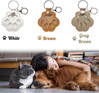 Dog Hair Keychain, Leather Pet Hair Collector Keychains, Pet Fur Keepsake Gift - Image 6