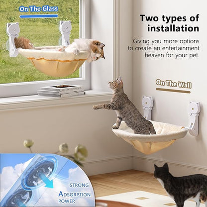 Cat Window Perch Cordless, Foldable & Stable Cat Beds- Breathable Cat Window - Image 3