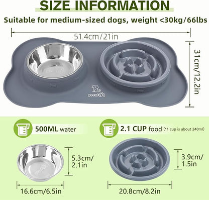 Pecute Slow Feeder Dog Bowls to Slow Down Eating, Dog Bowl Slow Feeder - Image 2