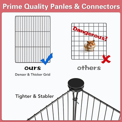 12 Panels Small Animal Playpen, C&C Cage - Image 6
