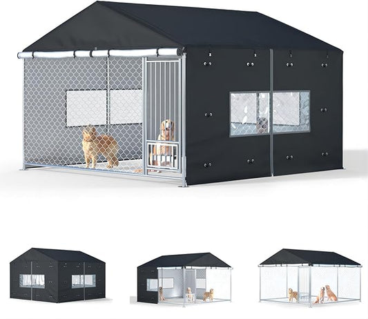 Outdoor Dog Kennel Cover Full Coverage by LYBOSH