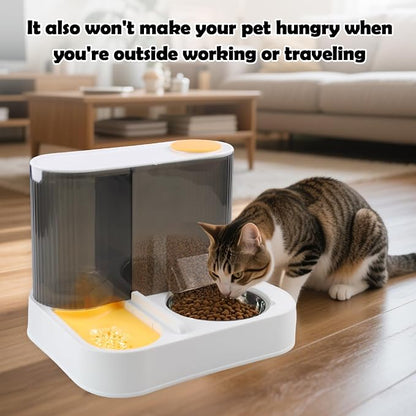 2 in 1 Automatic Cat Feeder and Water Dispenser Combo, All-in-One Dog Food and - Image 3